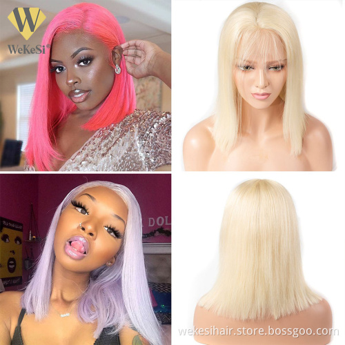 Wholesale 613 blonde bob human hair wigs,wholesale price peruvianshort 613 human hair lace front wigs for black women